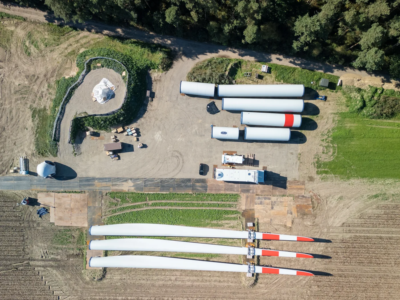 Luftaufnahme Windpark